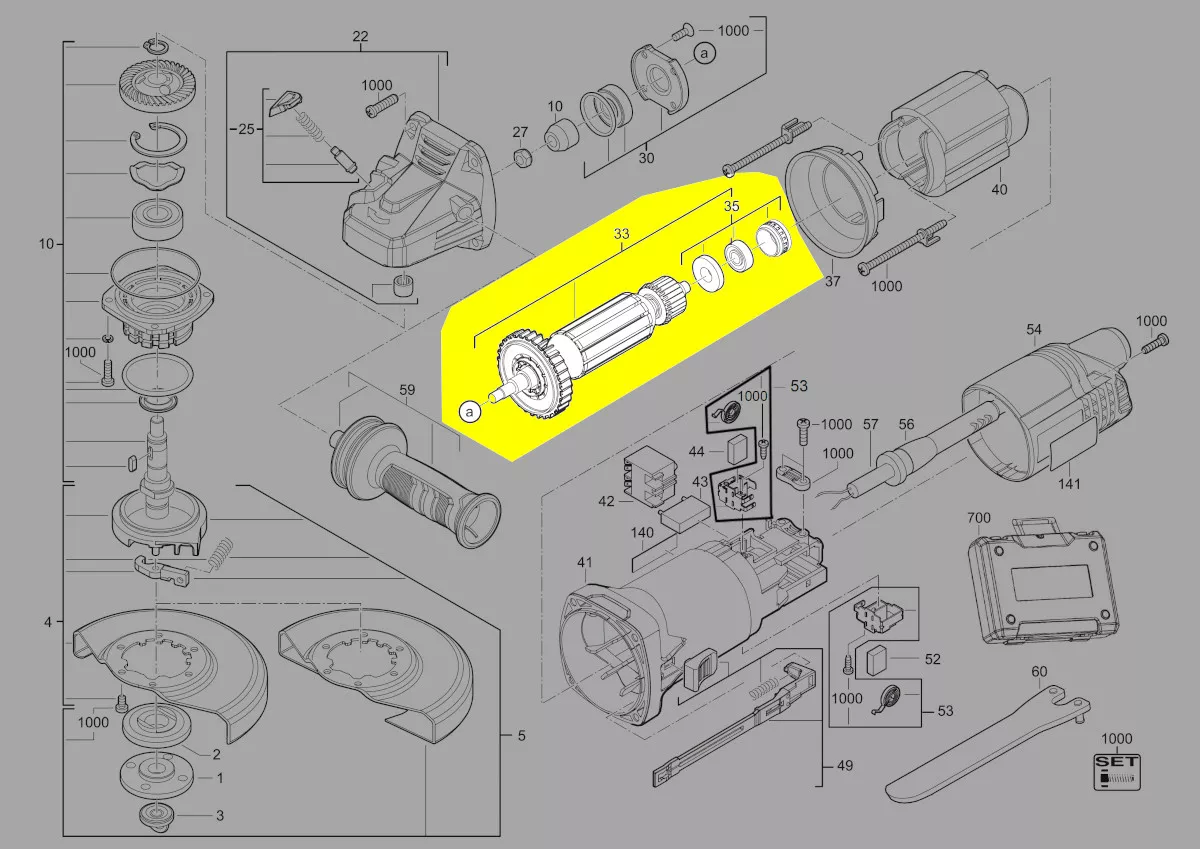 rotor moteur réf. 4931428718 AEG